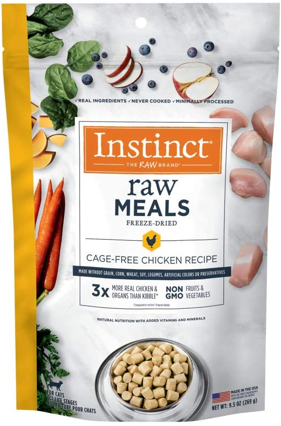 Instinct Frozen Raw Bites Grain-Free Cage-Free Chicken Recipe Cat Food