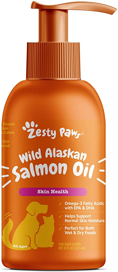 Zesty Paws Core Elements Wild Alaskan Salmon Oil for Dogs & Cats