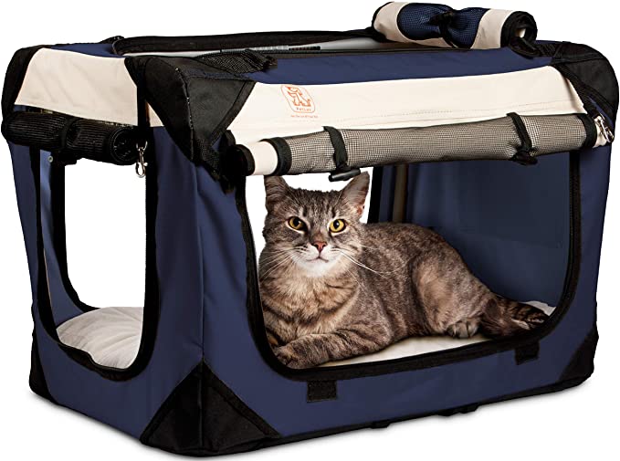 PetLuv Happy Cat Premium Soft Sided Cat Carrier & Travel Crate