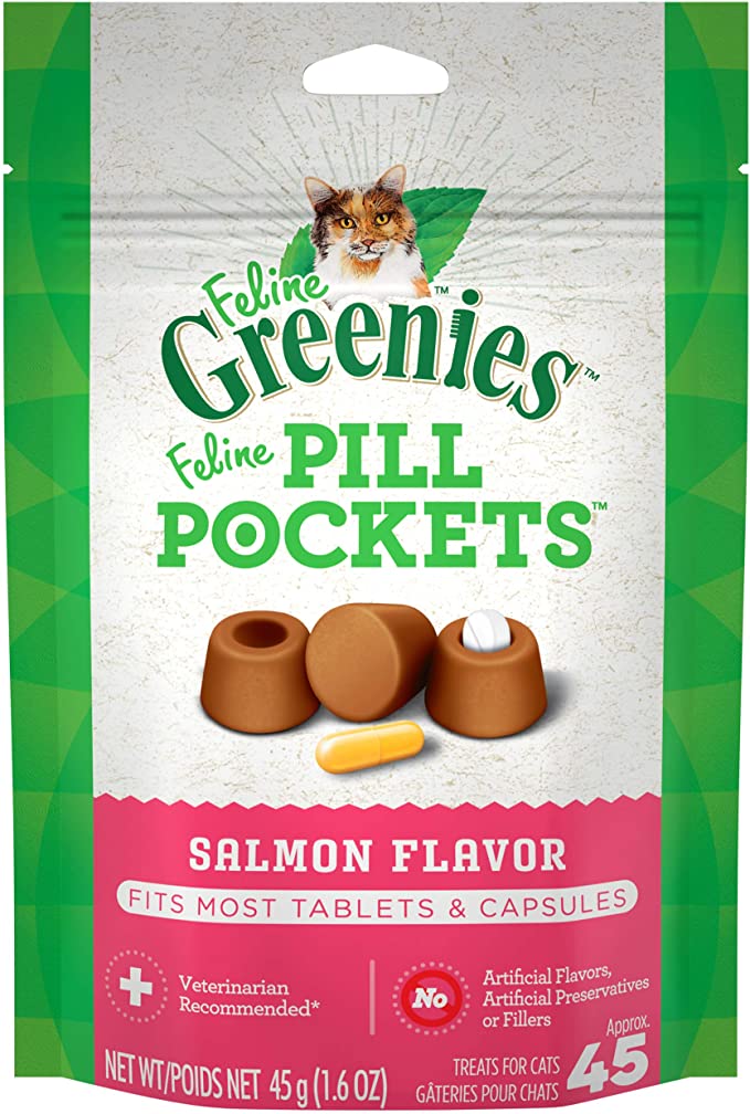 Greenies Pill Pockets Feline Salmon Flavor Cat Treats