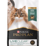 Give Mature Cats with Allergies Specialized Nutrition with Purina Pro Plan LiveClear Allergen Reducing Mature